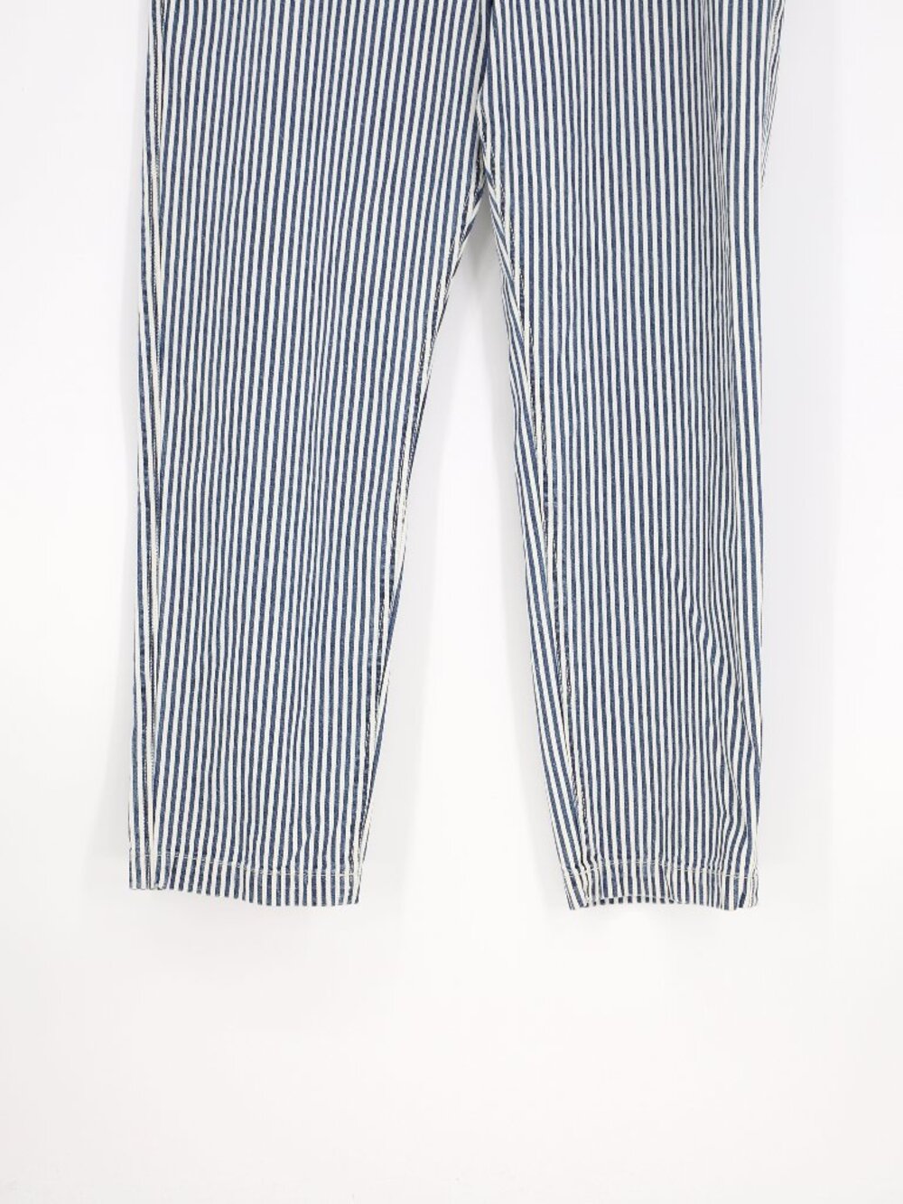 ALEX MILL Sullivan Straight Pants in Indigo & Ivory Railroad Stripe Size 14 - Picture 6 of 8